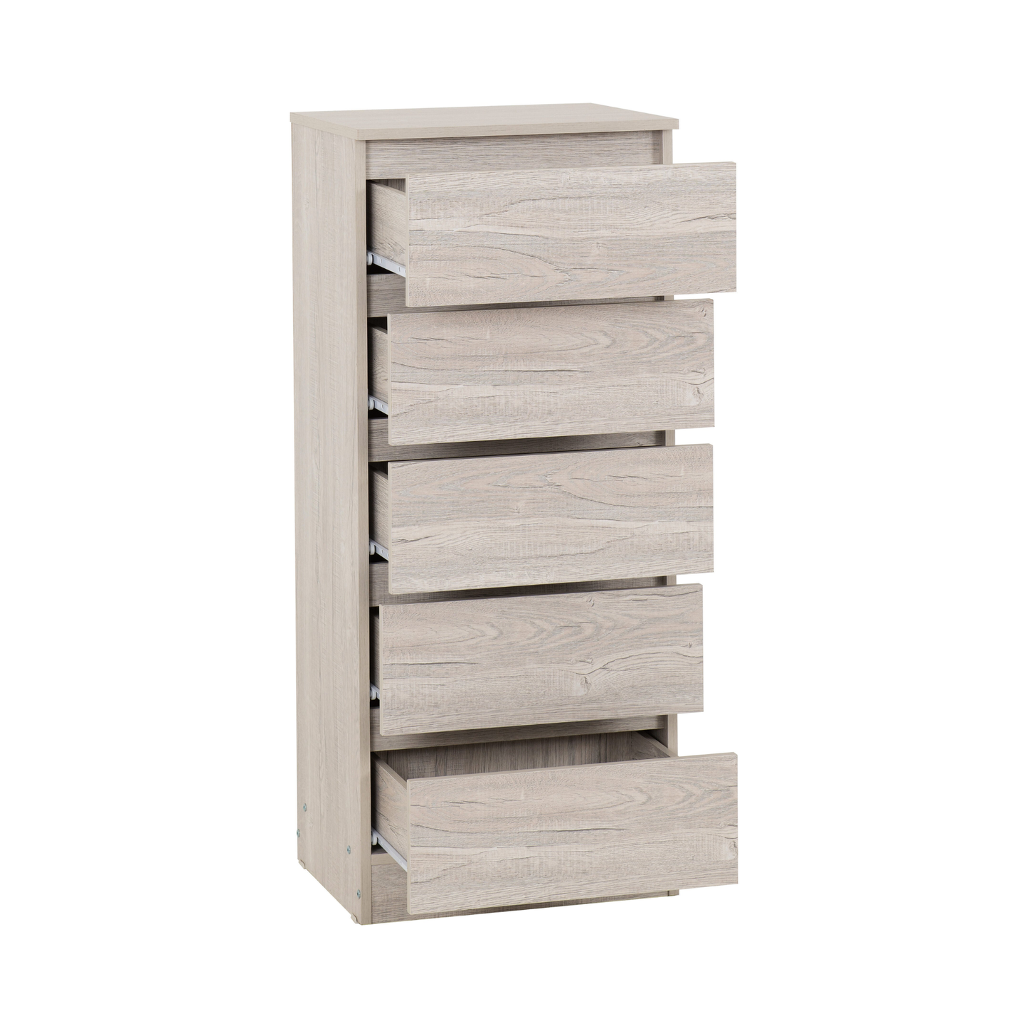 Malvern 5 Drawer Narrow Chest - Urban Snow