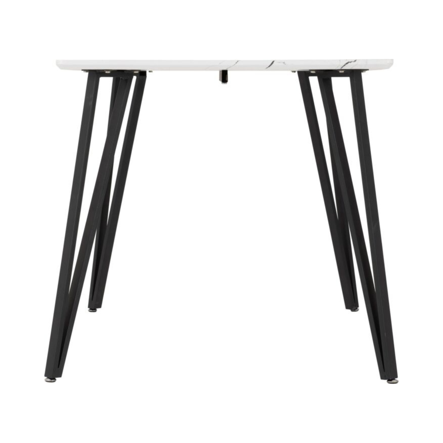 Marlow Dining Table in White Marble Effect – 130cm