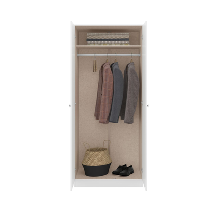Denver 2 Door Wardrobe – White Gloss