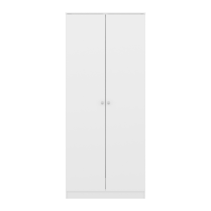 Denver Trio Set White Gloss Wardrobe Chest & Bedside