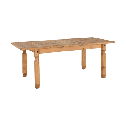 Corona Extending Dining Set with 6 Chairs - Distressed Waxed Pine