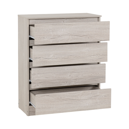 Malvern 4 Drawer Chest - Urban Snow