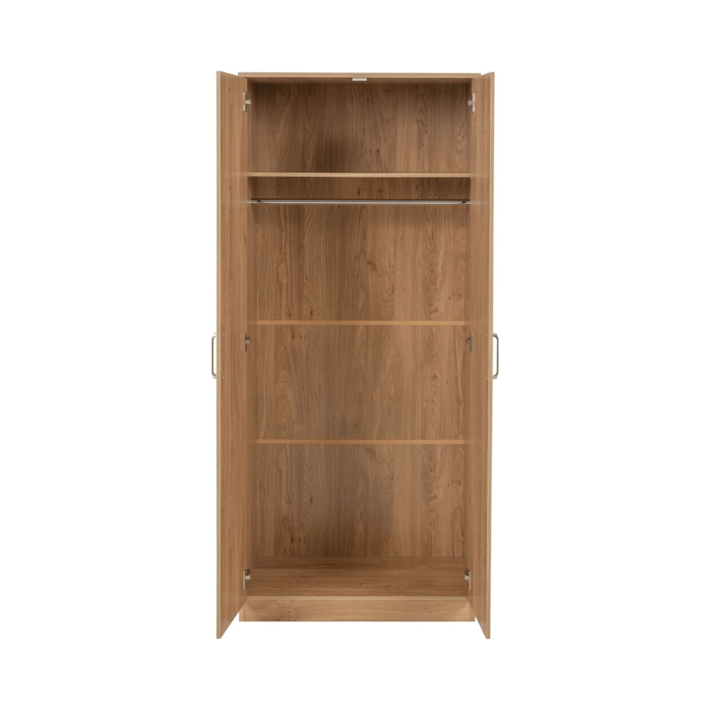 Dakota 2 Door Wardrobe – Oak Effect | Compact Hanging Storage
