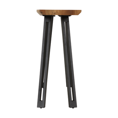 Quebec Wave Edge Console Table - Medium Oak Effect