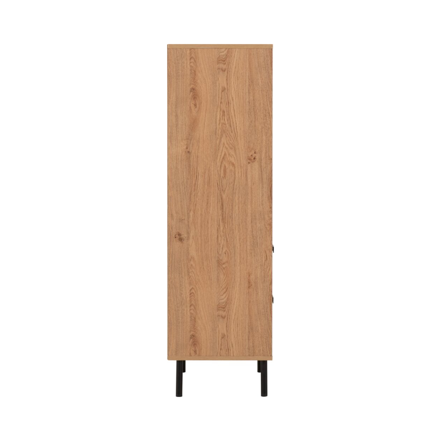 Leon 2 Door 2 Drawer Cabinet – Medium Oak Effect Storage Unit