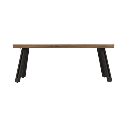 Quebec Wave Edge Coffee Table - Medium Oak Effect, Industrial Design