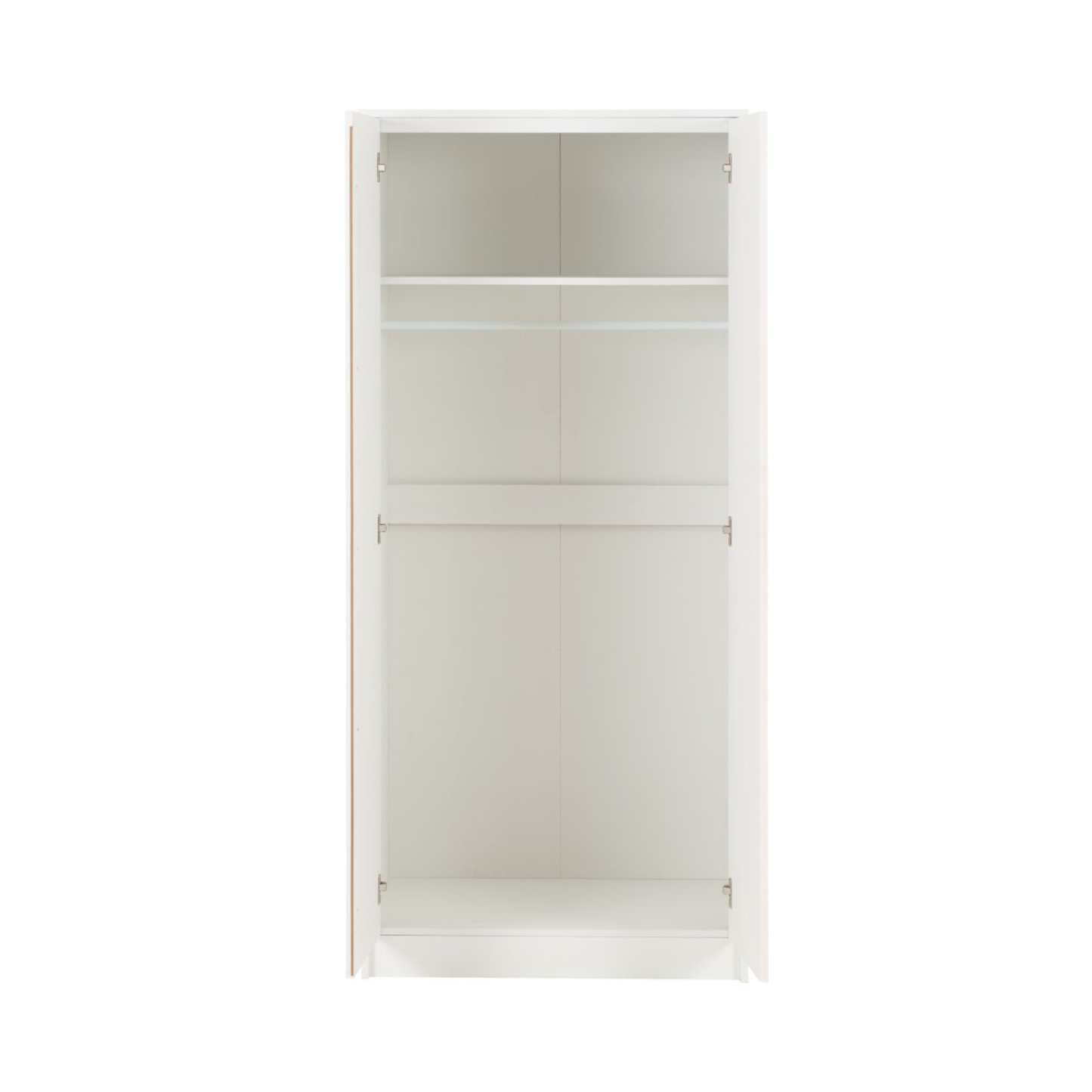 Malvern White 2 Door Wardrobe with Rail & Shelf