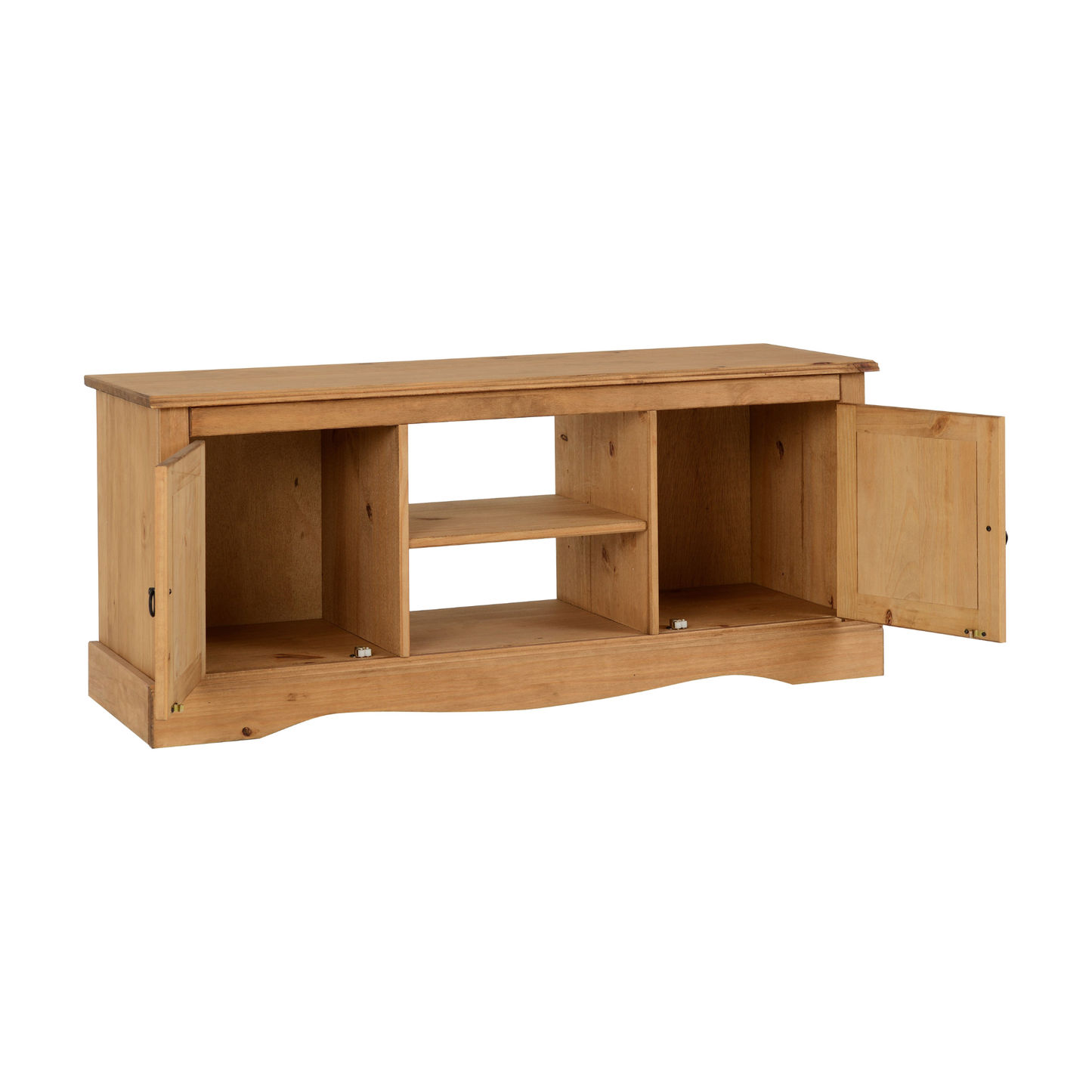 Corona 2 Door TV Unit - Distressed Waxed Pine
