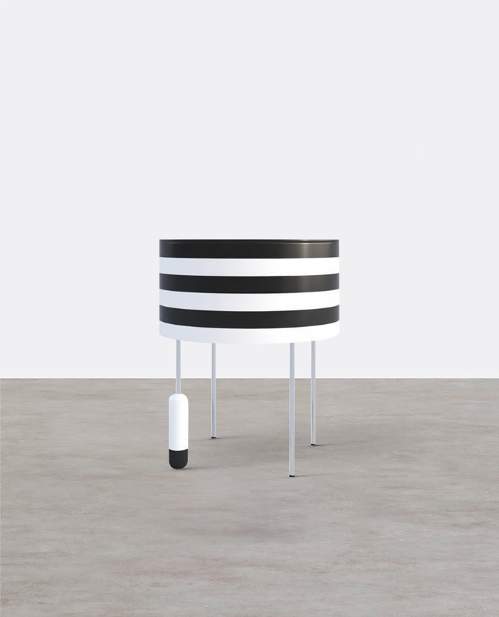 Ebro Side Table, Black And White