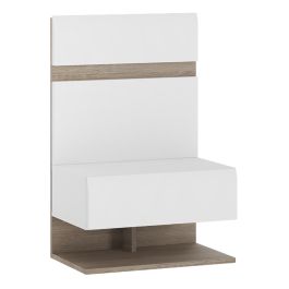 Chelsea Bedside Extension in White with Truffle Oak Trim