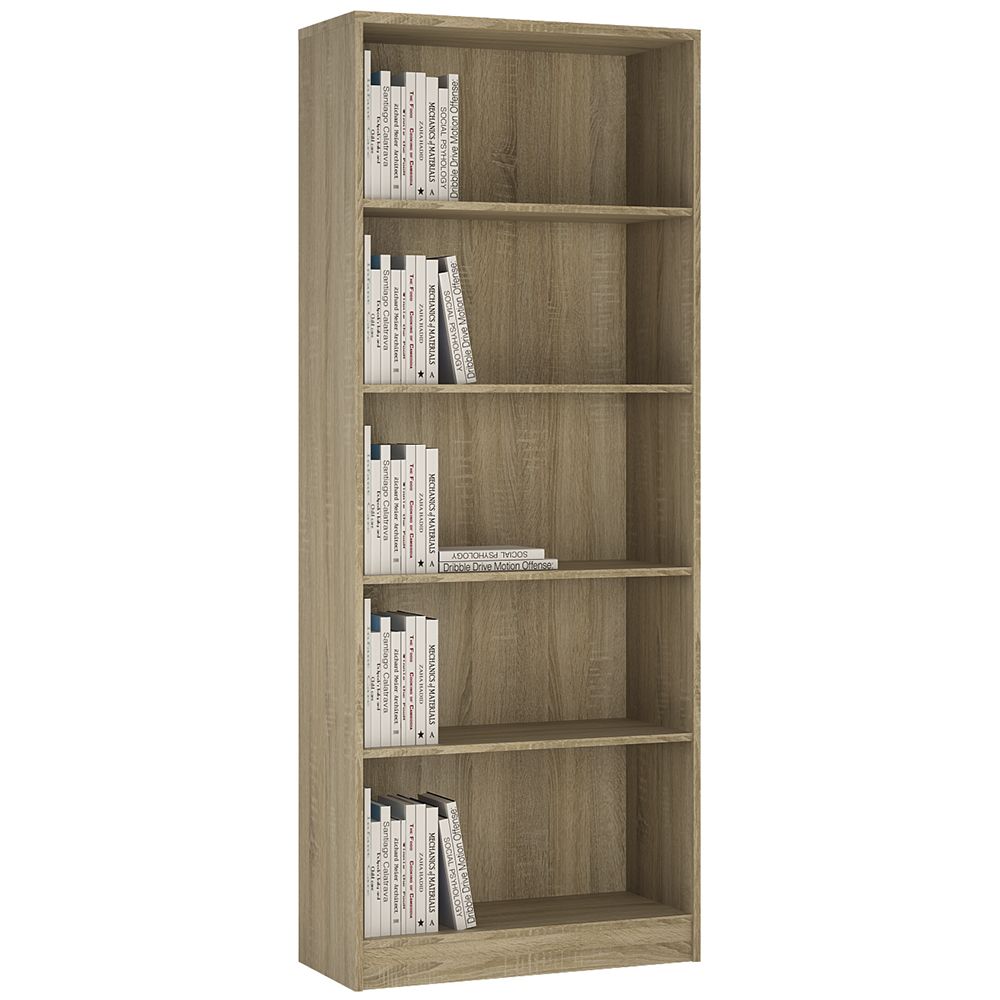 4 You Tall Wide Bookcase in Sonoma Oak