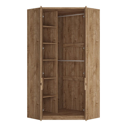 Fribo Corner Wardrobe 2 Door in Golden Ribbeck Oak