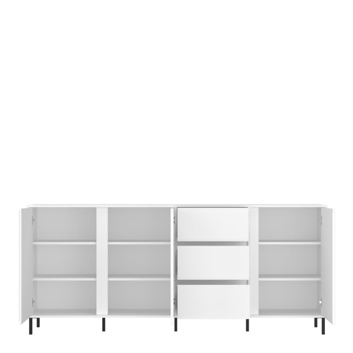 Avenale Sideboard 3 Door 3 Drawer in Alpine White High Gloss