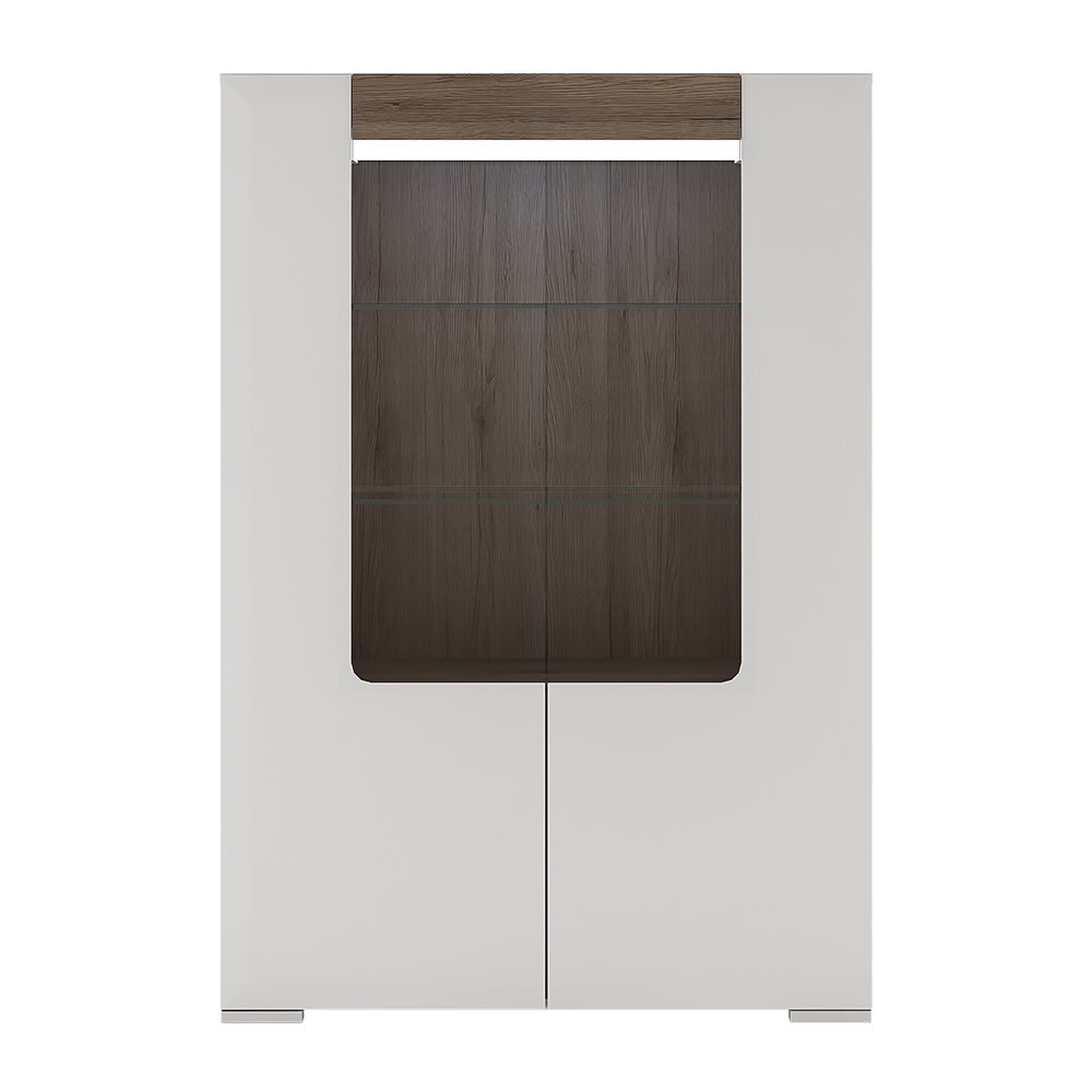 Toronto Low Glazed 2 Door Display Cabinet with Internal Shelves (Plexi Light)