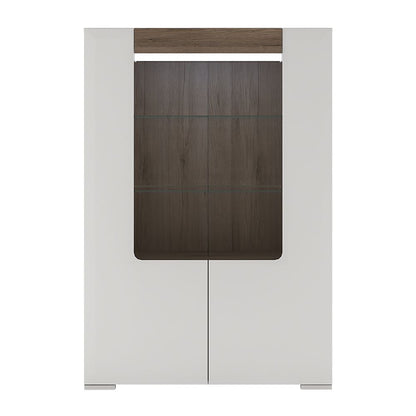 Toronto Low Glazed 2 Door Display Cabinet with Internal Shelves (Plexi Light)