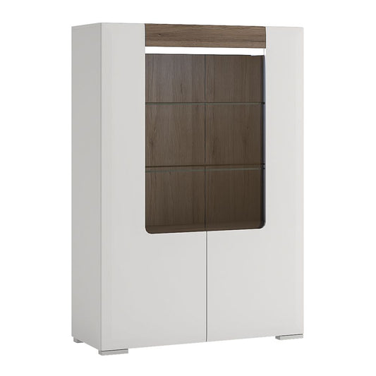 Toronto Low Glazed 2 Door Display Cabinet with Internal Shelves (Plexi Light)