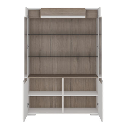 Toronto Low Glazed 2 Door Display Cabinet with Internal Shelves (Plexi Light)