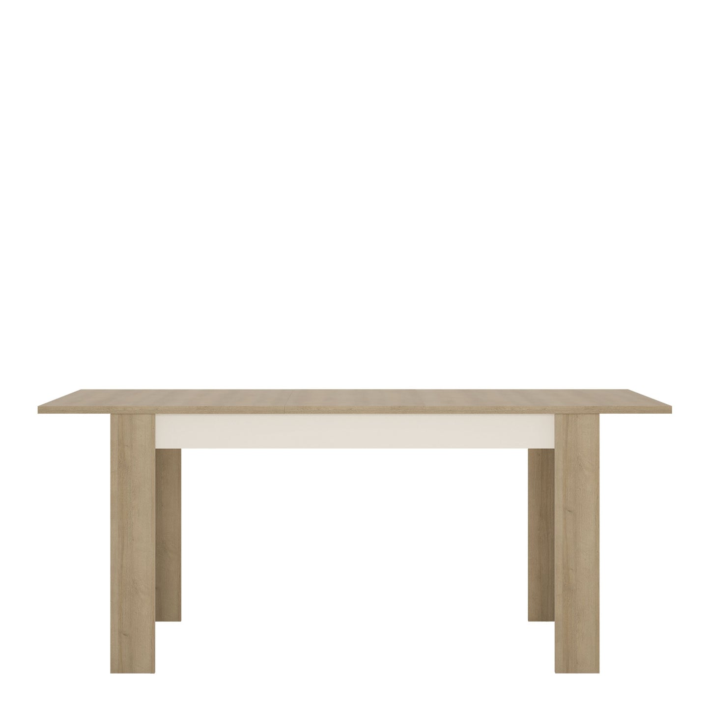 Lyon Medium Extending Dining Table 140-180cm in Riviera Oak/White High Gloss