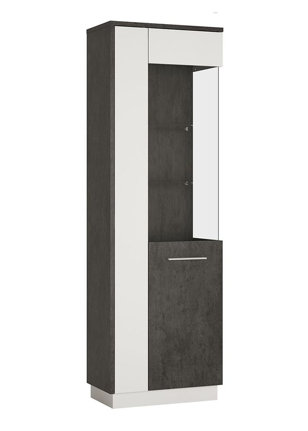 Zingaro Tall Glazed Display Cabinet Right Hand