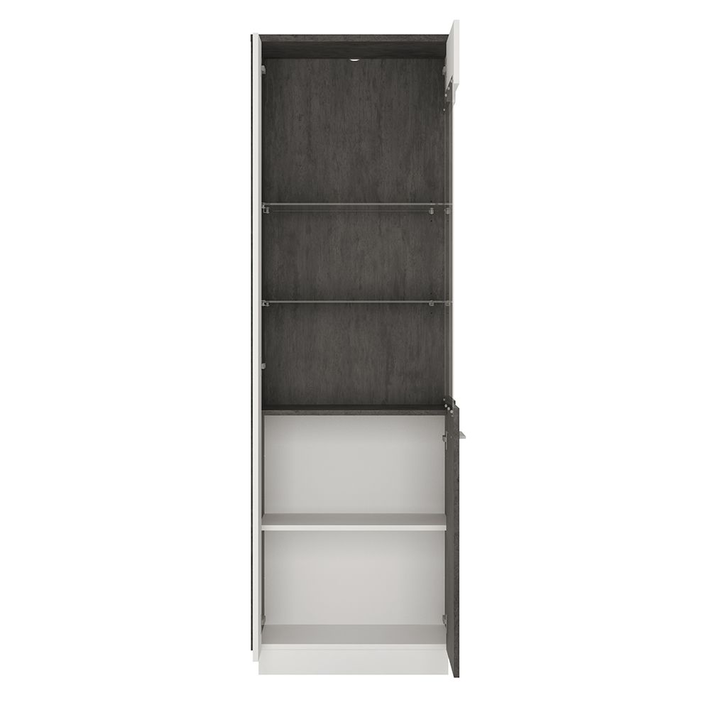 Zingaro Tall Glazed Display Cabinet Right Hand