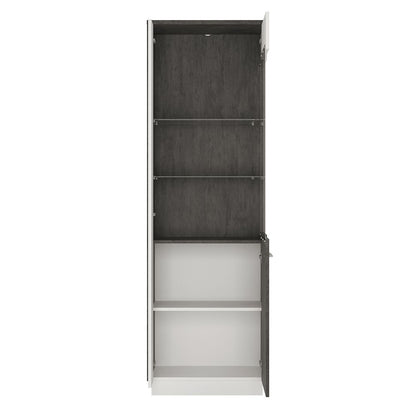 Zingaro Tall Glazed Display Cabinet Right Hand