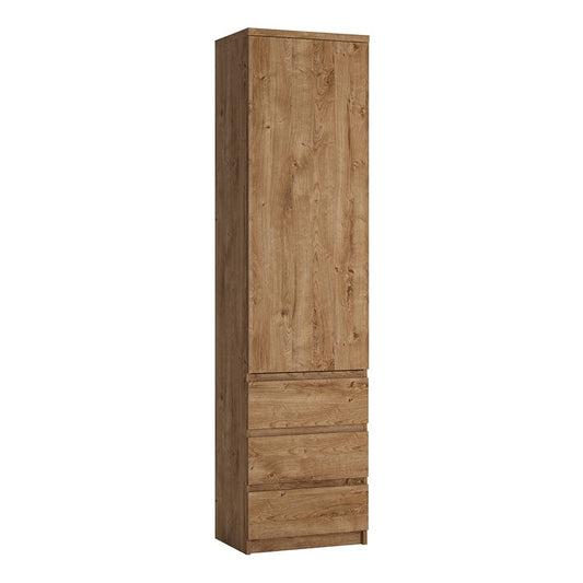 Fribo Tall Cupboard with 3 Drawers in Oak