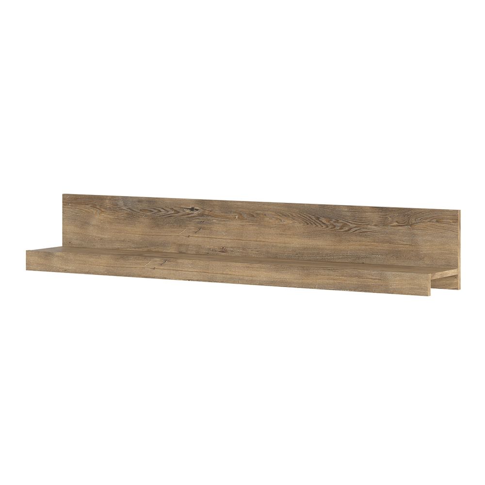 Rapallo 135cm Wall Shelf Chestnut and Matera Grey