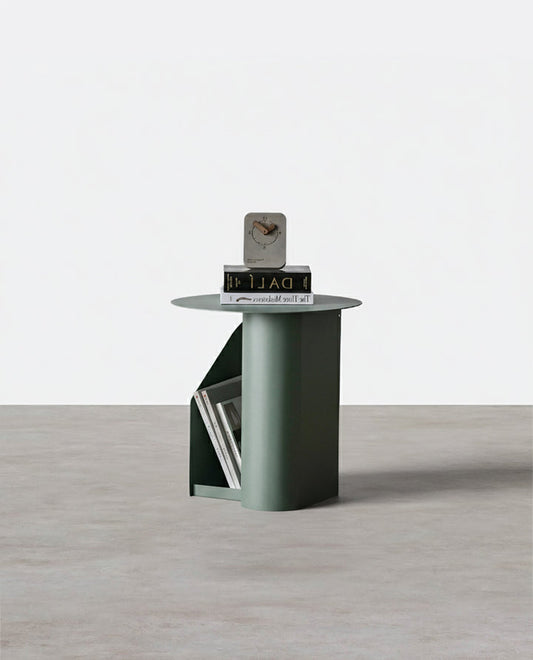 M39 Green Side Table With Side Storage