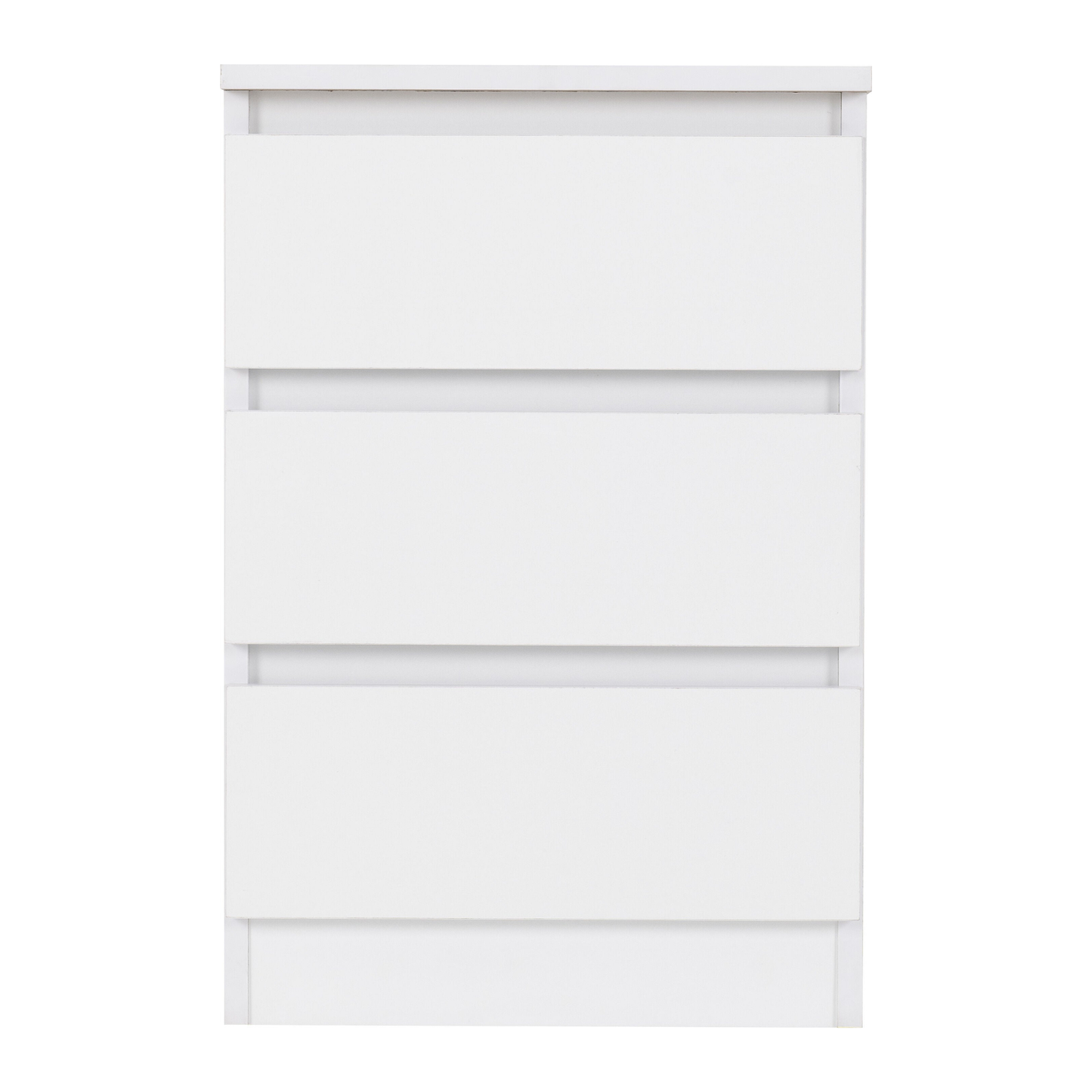 Malvern 3 Drawer Bedside x2 – White Storage