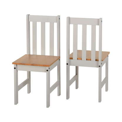 Ludlow 1+2 Dining Set - Light Grey/Oak Effect