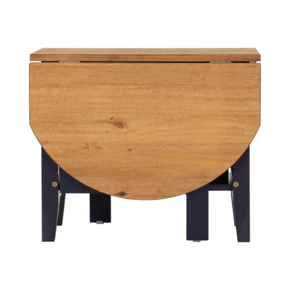 Santos Drop Leaf Coffee Table - Navy Blue Distressed Waxed Pine