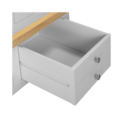 Windsor 3 Door 2 Drawer Wardrobe – Pebble Grey/Oak