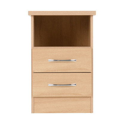 Nevada 2 Drawer Bedside – Sonoma Oak Effect Storage