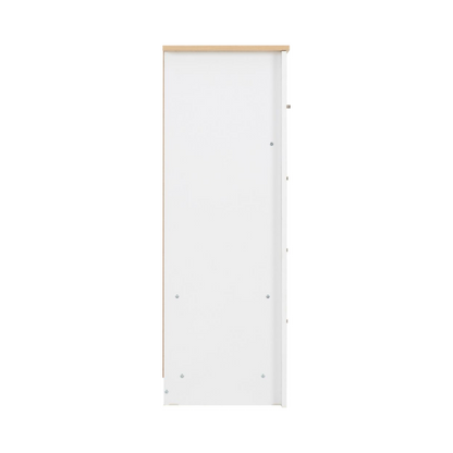 Portland 3+2 Drawer Chest - White/Oak Effect
