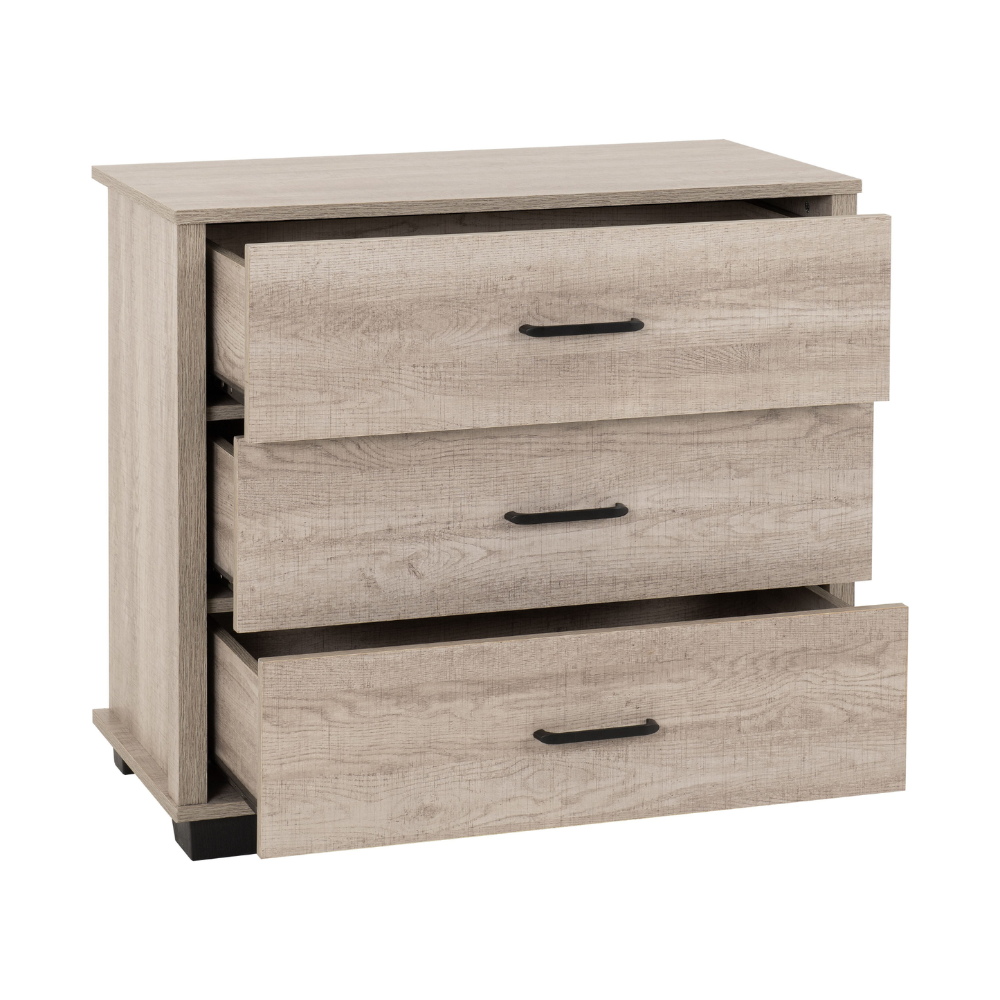 Oliver 3 Door Wardrobe Bedroom Set – Light Oak Effect