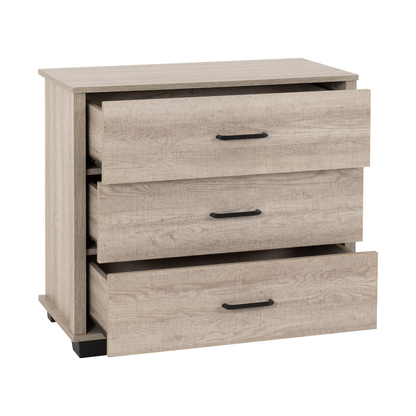 Oliver 3 Door Wardrobe Bedroom Set – Light Oak Effect