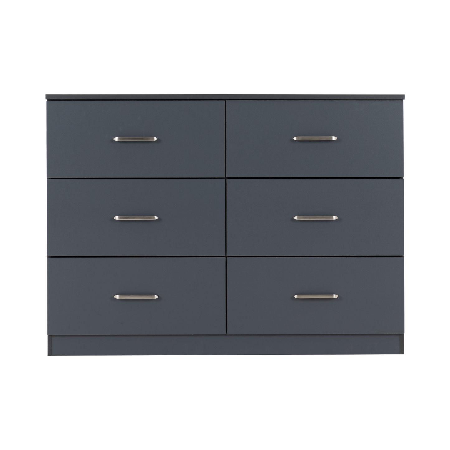 Dakota 6 Drawer Chest – Dark Grey, Spacious Bedroom Storage