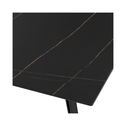 Marlow Coffee Table - Black Marble Effect, Modern Design