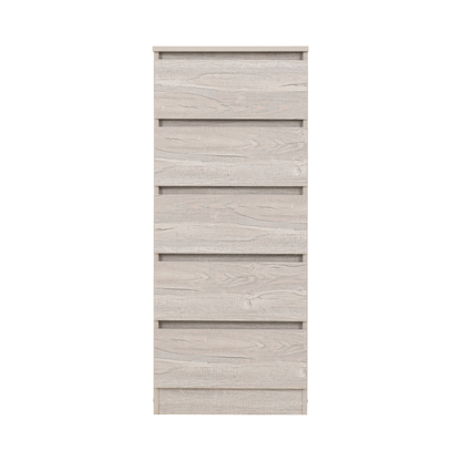 Malvern 5 Drawer Narrow Chest - Urban Snow