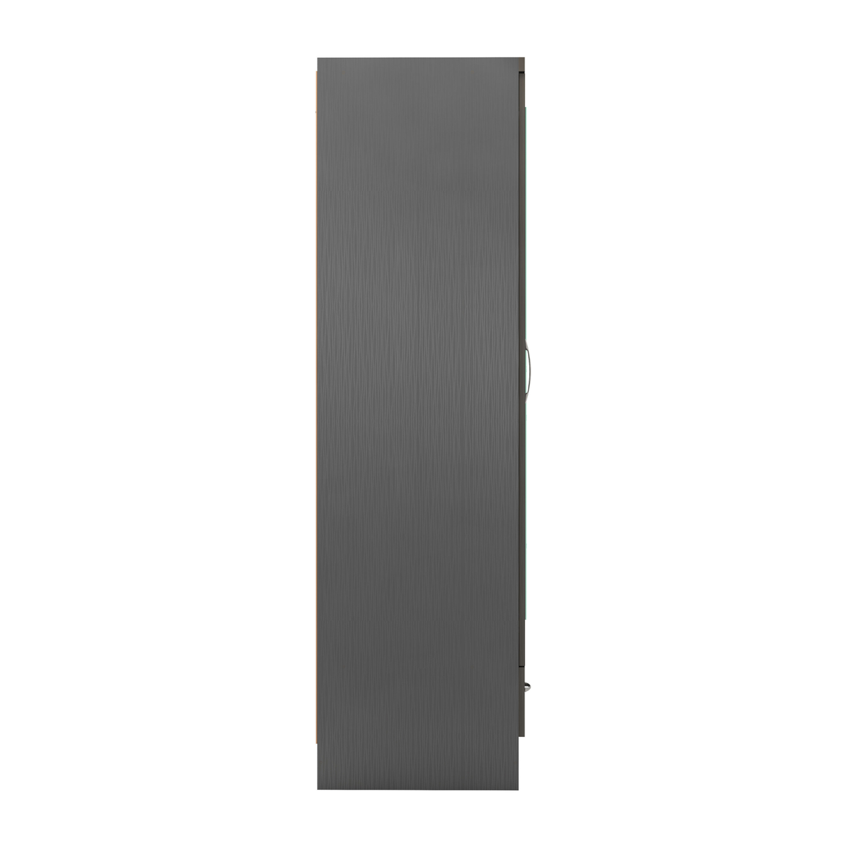 Nevada Mirrored 2 Door Wardrobe - 3D Effect Grey