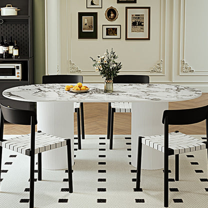 Ava Vintage Dining Table, Marble