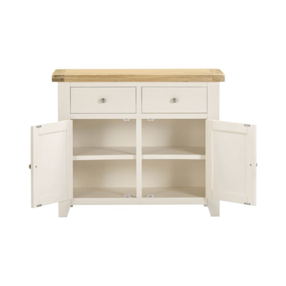 Windsor 2 Door 2 Drawer Sideboard – Ivory/Oak