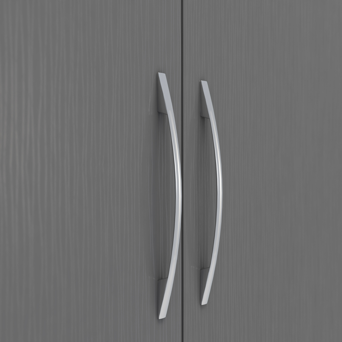 Nevada 6 Door 2 Drawer Wardrobe - 3D Effect Grey
