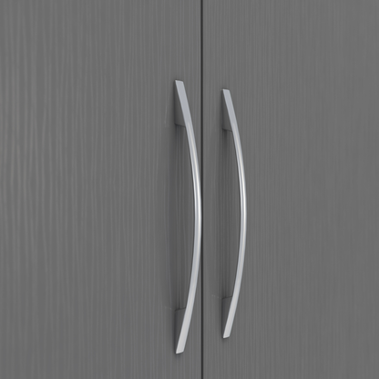 Nevada 6 Door 2 Drawer Wardrobe - 3D Effect Grey