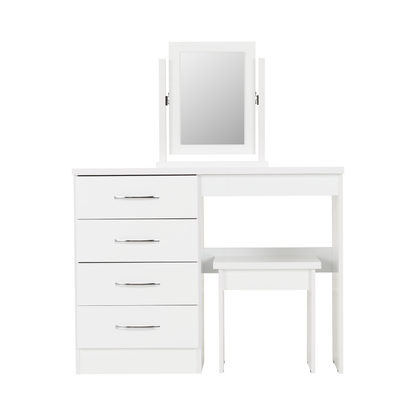 Nevada Dressing Table Set - White Gloss
