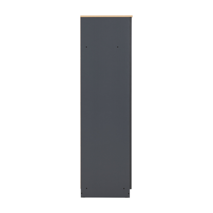 Portland 3 Door Wardrobe - Grey/Oak Effect