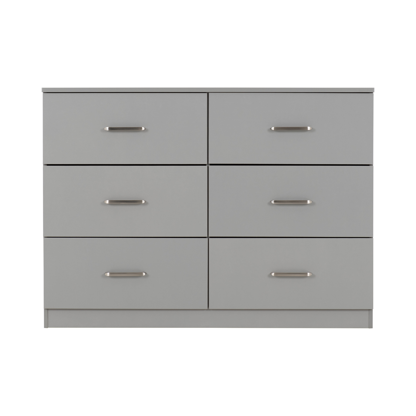Dakota 6 Drawer Chest – Light Grey, Spacious Bedroom Storage