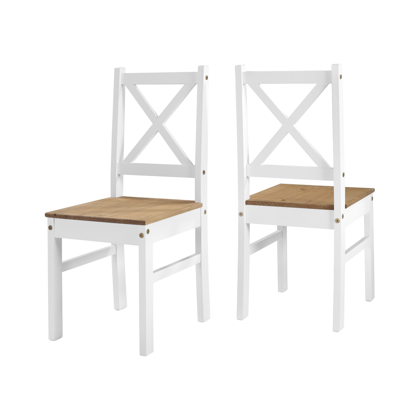 Salvador 1+2 Tile Top Dining Set - White/Pine