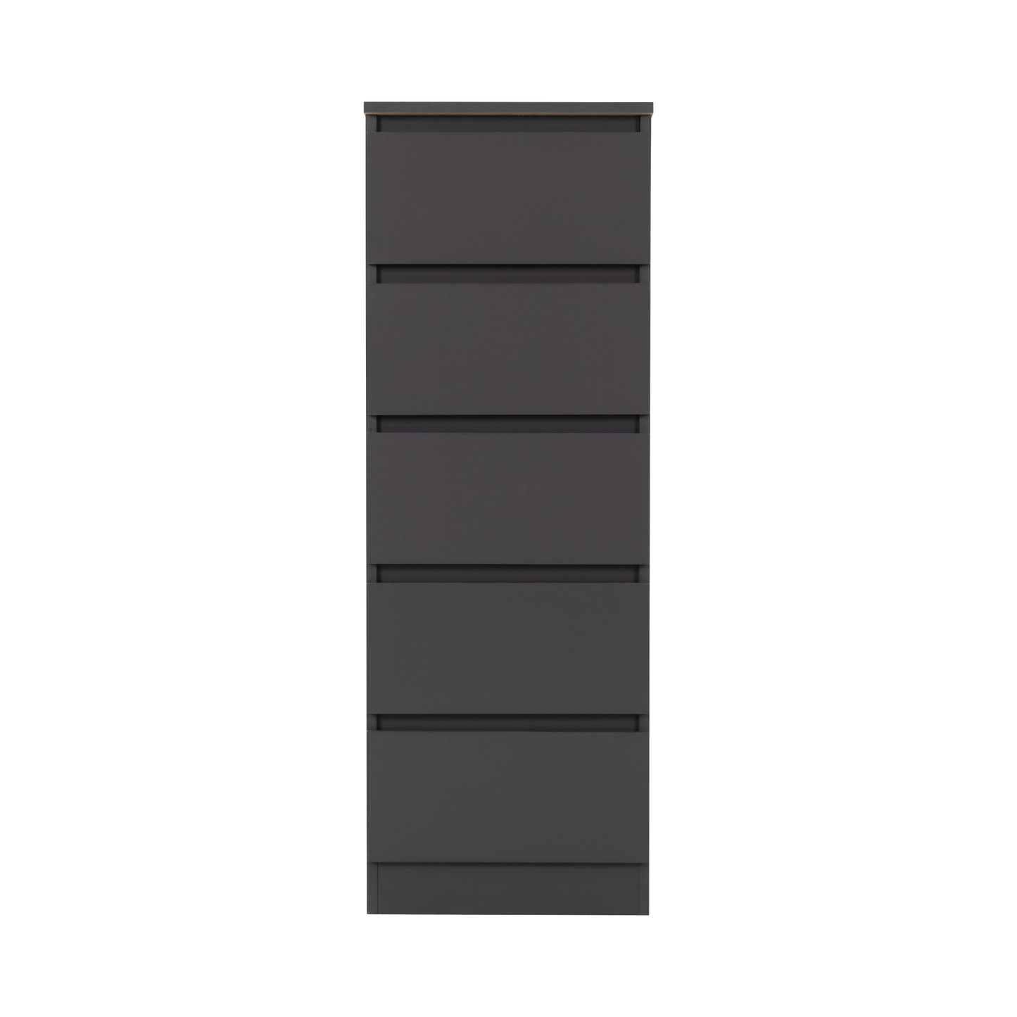Malvern 5 Drawer Narrow Chest - Grey