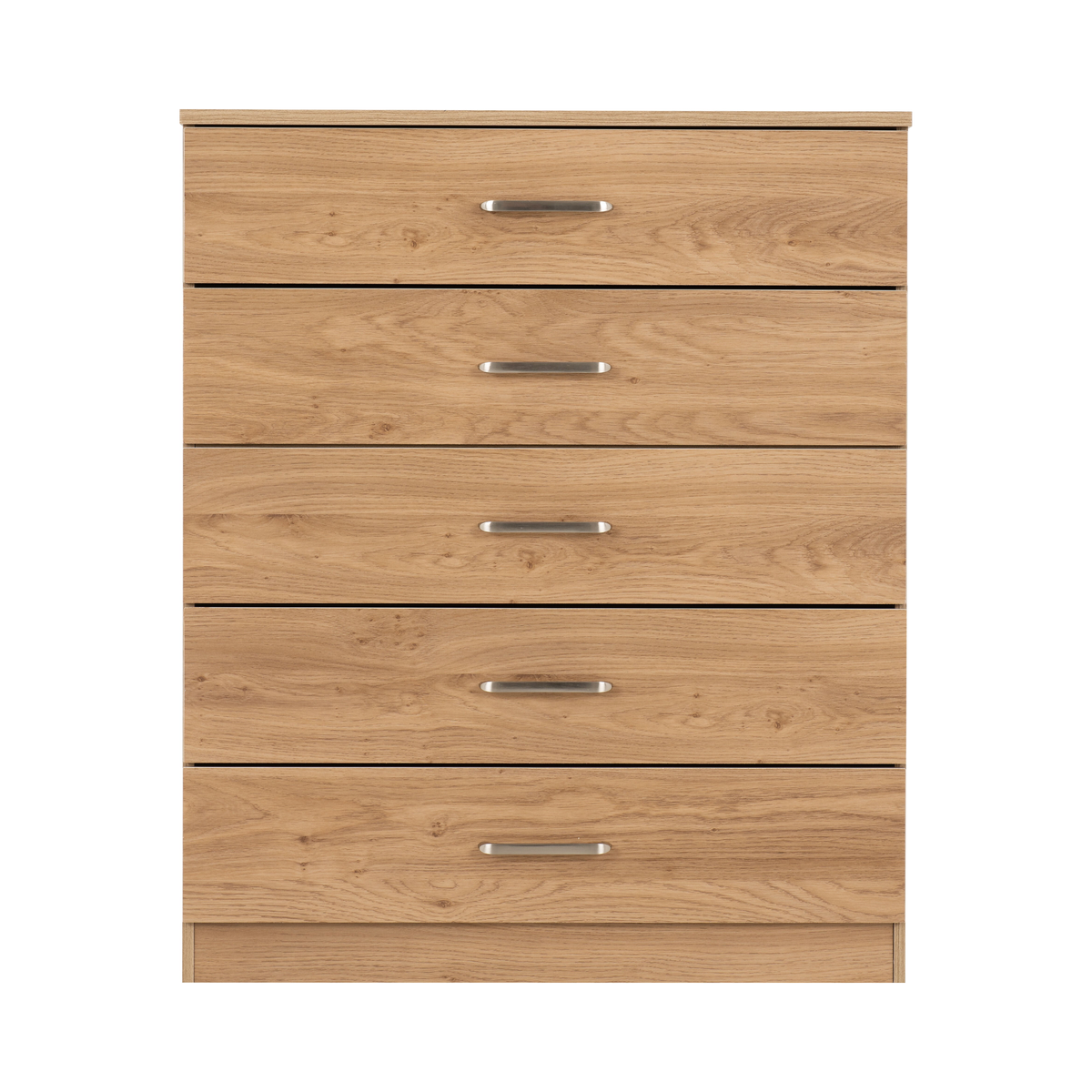 Dakota 5 Drawer Chest – Oak Effect, Tall Bedroom Storage